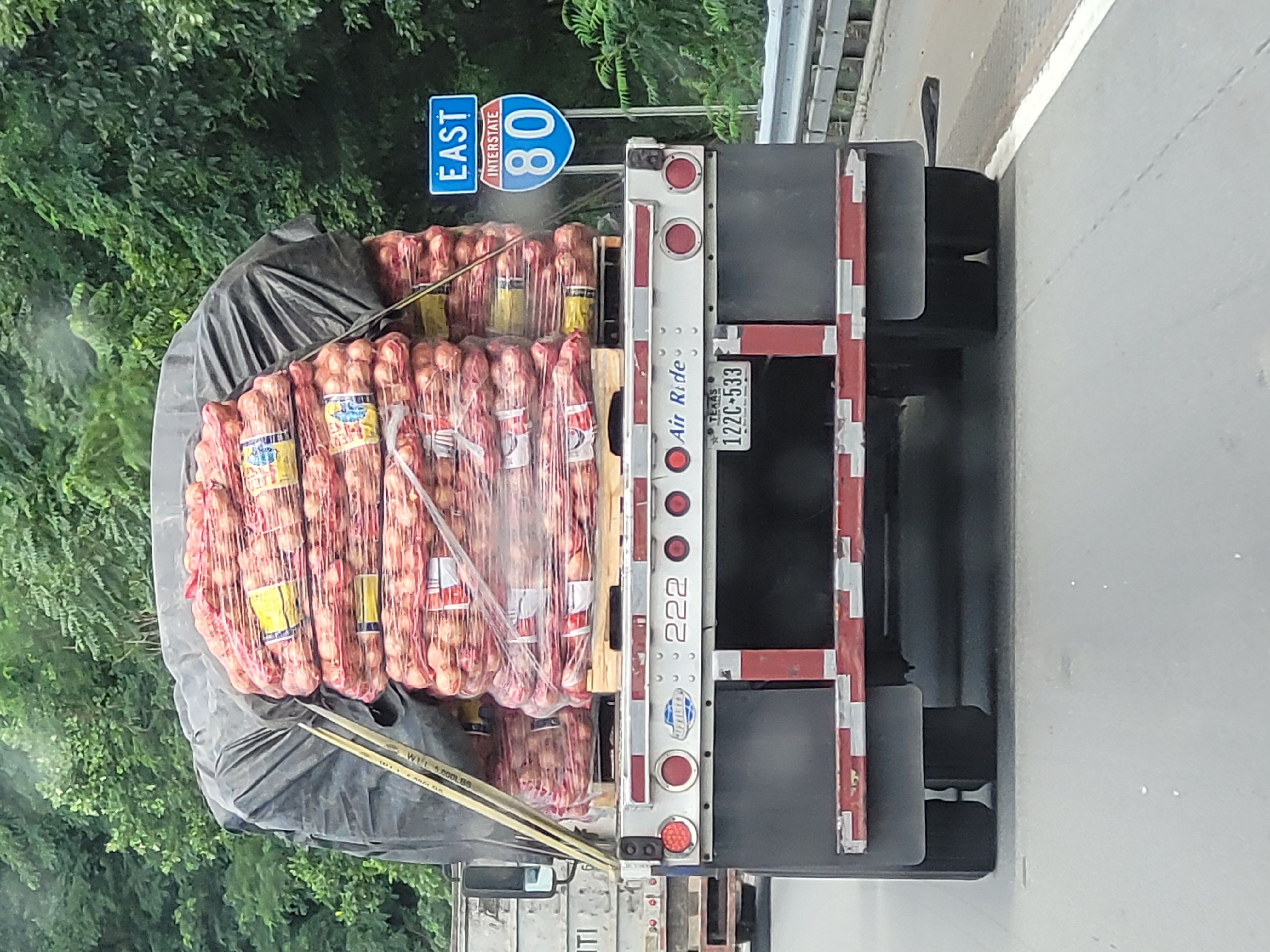 Truck with nothing but onions