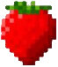 A pixel strawberry