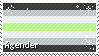 The Agender Flag with the text Agender
