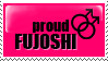 Proud Fujoshi next to two male symbols