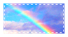 A picture of a rainbow in the sky.